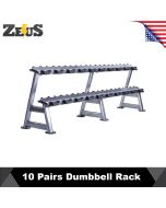 Zeus 10 Pairs Dumbbell Rack (2 Tier) DBRACK